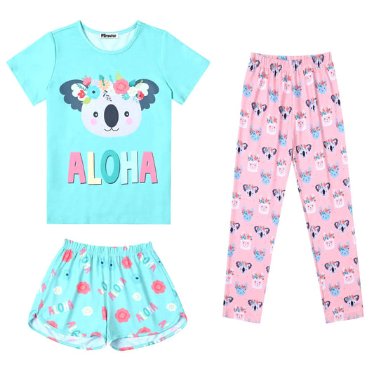 Mirawise Girls Pajamas Sleepwear CottonKoala Pjs Shorts Clothes Night Shirts Pants 6 7 Winter Clothes
